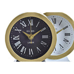 Horloge de table DKD Home Decor Verre Noir Blanc Fer (12 x 6 x 13 cm) (2 Unités)