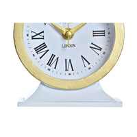 Horloge de table DKD Home Decor Verre Noir Blanc Fer (12 x 6 x 13 cm) (2 Unités)