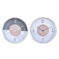 Horloge Murale DKD Home Decor Noir Blanc PVC (30 x 4 x 30 cm)