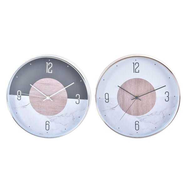 Horloge Murale DKD Home Decor Noir Blanc PVC (30 x 4 x 30 cm)