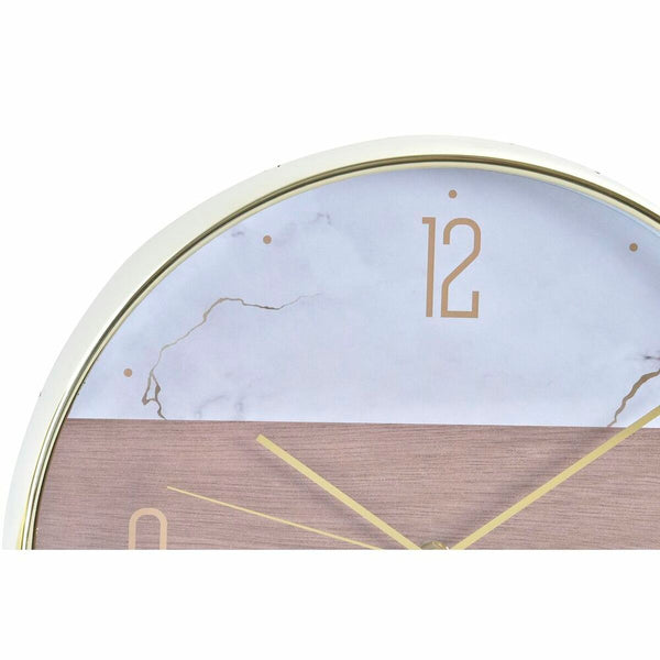 Horloge Murale DKD Home Decor Naturel Blanc PVC (30 x 4 x 30 cm)