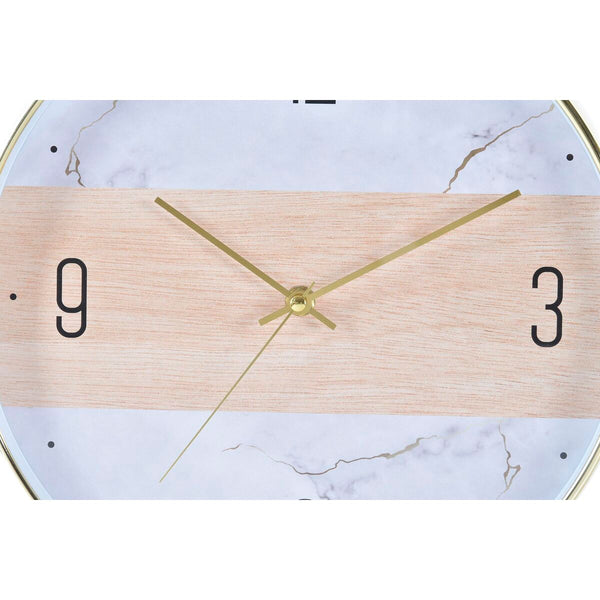 Horloge Murale DKD Home Decor Naturel Blanc PVC (30 x 4 x 30 cm)