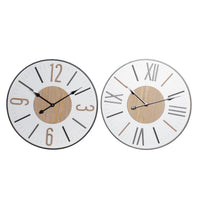 Horloge Murale DKD Home Decor Noir Beige MDF Fer (60 x 4 x 60 cm)