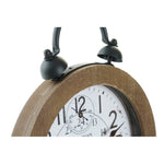 Horloge de table DKD Home Decor Naturel MDF Blanc Fer (24 x 5 x 30 cm)