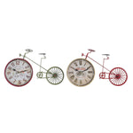 Horloge de table DKD Home Decor Rouge Bicyclette Vert Fer (34,5 x 5 x 22,5 cm) (2 Unités)