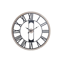 Horloge Murale DKD Home Decor Noir Métal Bois (70 x 4 x 70 cm)