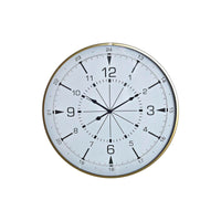 Horloge Murale DKD Home Decor Verre Doré Métal Blanc Boussole (60 x 3 x 60 cm)