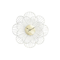 Horloge Murale DKD Home Decor Fleur Doré Métal (57 x 4 x 57 cm)