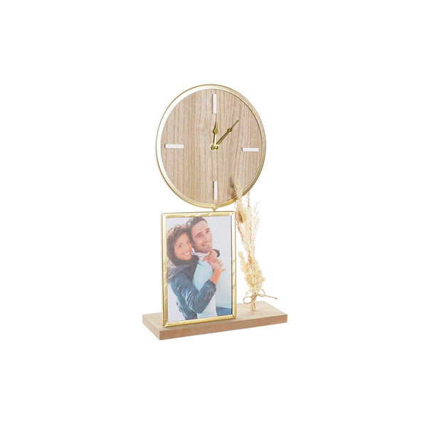 Horloge de table DKD Home Decor Cadre photo Métal MDF (24 x 8 x 40 cm)