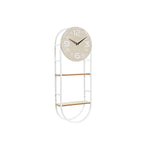 Horloge Murale DKD Home Decor Naturel Métal MDF Blanc (25,5 x 11,5 x 71 cm)