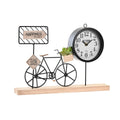 Horloge de table DKD Home Decor Bicyclette Naturel Métal Bois MDF (39 x 6 x 26,5 cm)