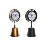 Horloge de table DKD Home Decor Verre Noir Doré Fer (16 x 11,5 x 32 cm) (2 Unités)