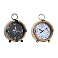 Horloge de table DKD Home Decor Marin Noir Doré Corde Fer (15,5 x 8,5 x 16 cm) (2 Unités)