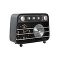 Horloge de table DKD Home Decor Noir Radio Fer Vintage (26 x 9,5 x 20 cm)