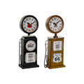 Horloge de table DKD Home Decor Noir Doré Métal Vintage PP (13 x 7,5 x 35 cm) (2 Unités)