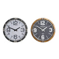 Horloge Murale DKD Home Decor Verre Fer 2 Unités (40,5 x 10 x 40,5 cm)