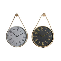 Horloge Murale DKD Home Decor Corde Fer 2 Unités (40 x 4,5 x 55 cm)