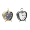 Horloge de table DKD Home Decor Coeur Fer Vintage (16 x 6 x 19,5 cm)