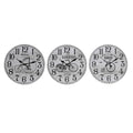 Horloge Murale DKD Home Decor Noir Bicyclette Blanc Vintage Bois MDF (34 x 4 x 34 cm) (3 Unités)