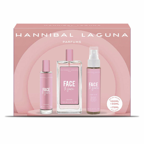 Set de Parfum Femme Hannibal Laguna Face To Face 3 Pièces