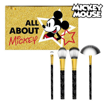 Kit de broche de maquillage Mickey Mouse Doré (5 Pcs)