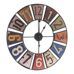 Horloge Murale Multicouleur Rétro Métal (60 x 4,5 x 60 cm)