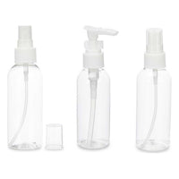 Ensemble de Voyage Transparent Blanc 3 Pièces Plastique