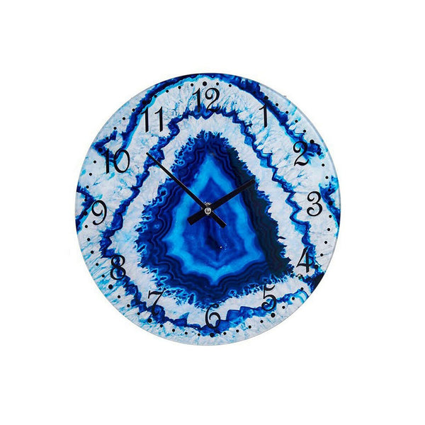 Horloge Murale Bleu Verre (30 x 4 x 30 cm)