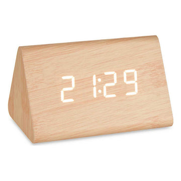 Montre Numérique de Table Marron PVC Bois MDF (11,7 x 7,5 x 8 cm)