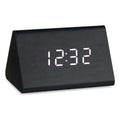 Montre Numérique de Table Noir PVC Bois MDF (11,7 x 7,5 x 8 cm)