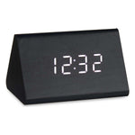 Montre Numérique de Table Noir PVC Bois MDF (11,7 x 7,5 x 8 cm)