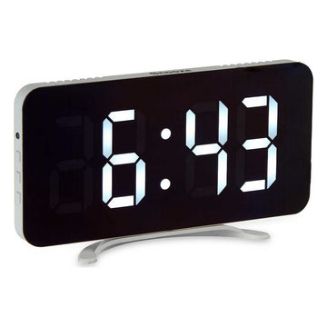 Montre Numérique de Table Miroir Blanc ABS (15,7 x 7,7 x 1,5 cm)