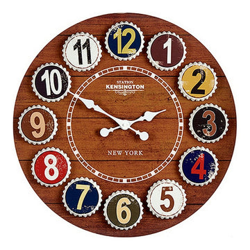 Horloge Murale Multicouleur Métal MDF (60 x 4 x 60 cm)