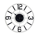 Horloge Murale Blanc Noir Métal MDF (60 x 3,5 x 60 cm)