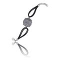 Bracelet Femme Time Force TJ1108B01 Noir Gris Textile Argent 925 Argenté (19 cm)