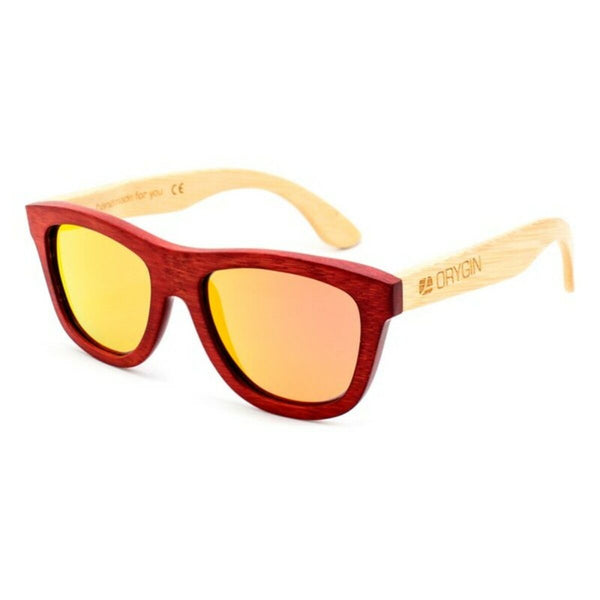 Lunettes de soleil Unisexe Orygin WOOD-ROJO Marron Rouge (Ø 45 mm)