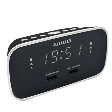 Radio-réveil Aiwa CRU19BK   NEGRO Noir Radio FM