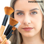 Ensemble de Pinceaux de Maquillage en Bois avec Trousse Miset InnovaGoods 5 Pièces