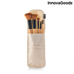 Ensemble de Pinceaux de Maquillage en Bois avec Trousse Miset InnovaGoods 5 Pièces