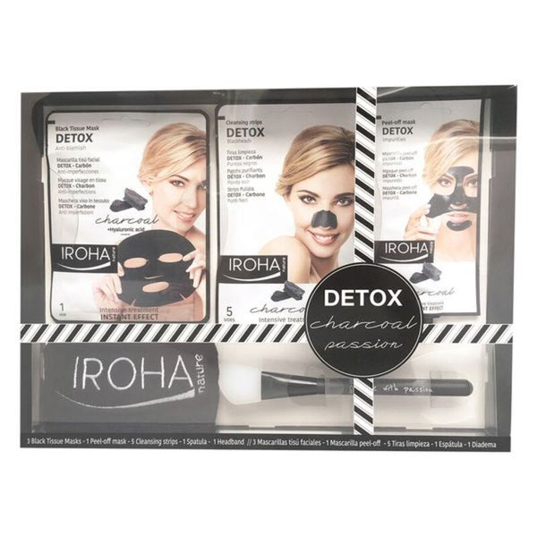 Set de Cosmétiques Femme Detox Charcoal Black Passion Iroha (7 pcs)