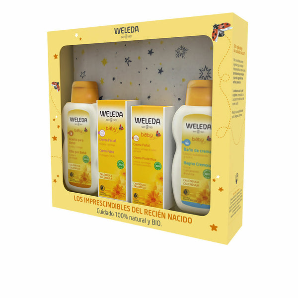 Ensemble de Bain Pour Bébé Weleda Calendula (4 Pièces)