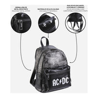 Sac à dos Casual ACDC Noir (22 x 27 x 12,5 cm)