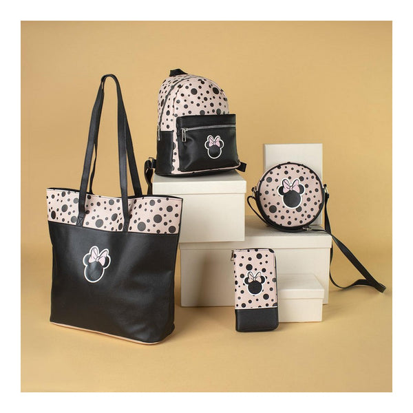 Sac à Bandoulière Minnie Mouse Noir Rose