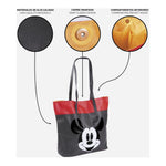 Sac Mickey Mouse Noir (38 x 32 x 13 cm)