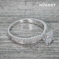 Bague Plaqué Rhodium et Zirconites You & Me Hûggot