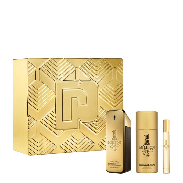 Set de Parfum Homme Paco Rabanne 1 Million 3 Pièces