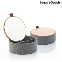 Boîte à bijoux organisateur en bambou avec miroir Mibox InnovaGoods