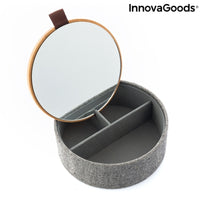 Boîte à bijoux organisateur en bambou avec miroir Mibox InnovaGoods