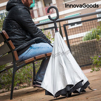 Parapluie à Fermeture Inversée InnovaGoods IG117353 Large couverture (Reconditionné B)